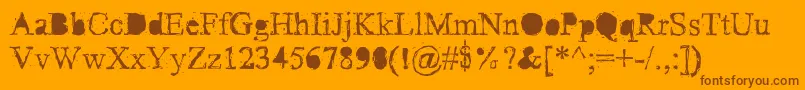Pud Font – Brown Fonts on Orange Background