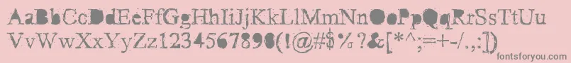 Pud-Schriftart – Graue Schriften auf rosa Hintergrund
