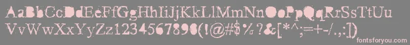 Pud Font – Pink Fonts on Gray Background