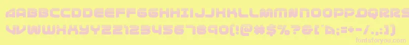 フォント1stenterpriseshalf – ピンクのフォント、黄色の背景