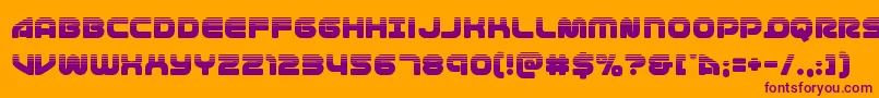 1stenterpriseshalf-fontti – violetit fontit oranssilla taustalla
