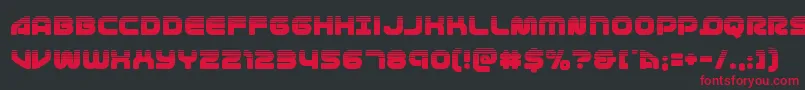 1stenterpriseshalf Font – Red Fonts on Black Background