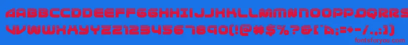 Шрифт 1stenterpriseshalf – красные шрифты на синем фоне