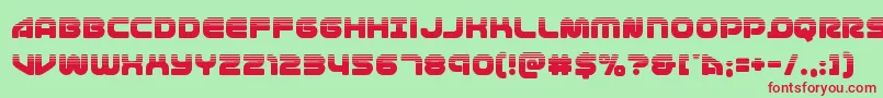 1stenterpriseshalf Font – Red Fonts on Green Background