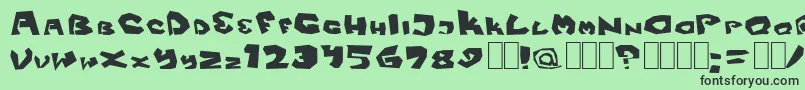 Fitsvamp-fontti – mustat fontit vihreällä taustalla
