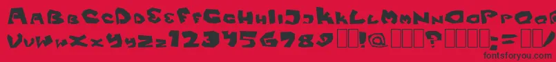 Fitsvamp Font – Black Fonts on Red Background