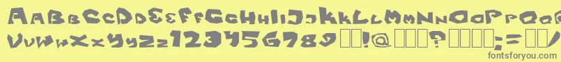 フォントFitsvamp – 黄色の背景に灰色の文字