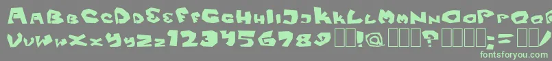 Fitsvamp-fontti – vihreät fontit harmaalla taustalla