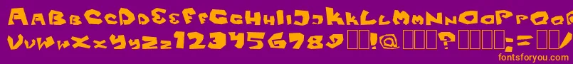 Fitsvamp Font – Orange Fonts on Purple Background