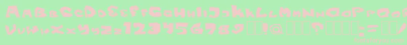 フォントFitsvamp – 緑の背景にピンクのフォント