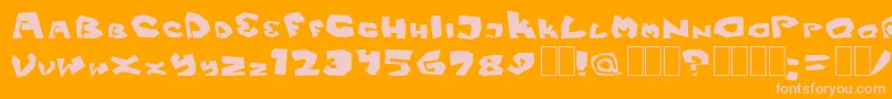 Fitsvamp Font – Pink Fonts on Orange Background