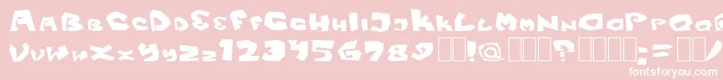 Шрифт Fitsvamp – белые шрифты на розовом фоне
