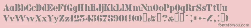 Billiekid Font – Gray Fonts on Pink Background