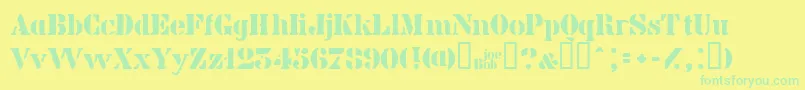 Billiekid Font – Green Fonts on Yellow Background
