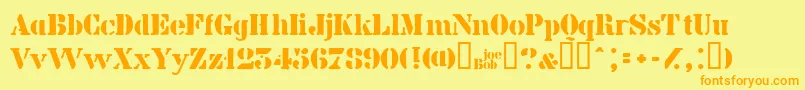 Billiekid Font – Orange Fonts on Yellow Background