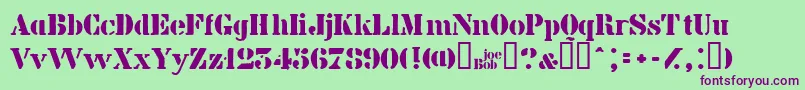 Billiekid Font – Purple Fonts on Green Background