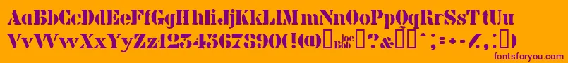 Billiekid Font – Purple Fonts on Orange Background