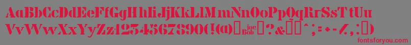 Billiekid-Schriftart – Rote Schriften auf grauem Hintergrund