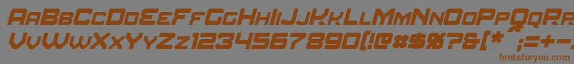 Шрифт AmuroItalic – коричневые шрифты на сером фоне