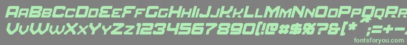 AmuroItalic Font – Green Fonts on Gray Background