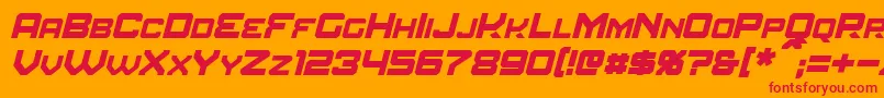 AmuroItalic Font – Red Fonts on Orange Background