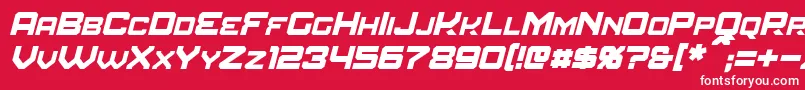 AmuroItalic Font – White Fonts on Red Background