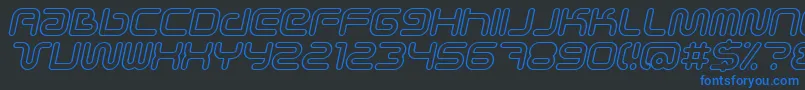 Scifieoi Font – Blue Fonts on Black Background