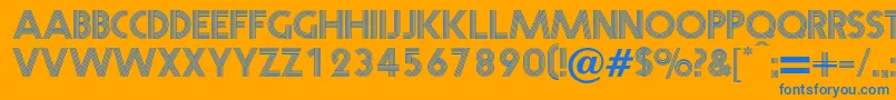 Prisma Font – Blue Fonts on Orange Background