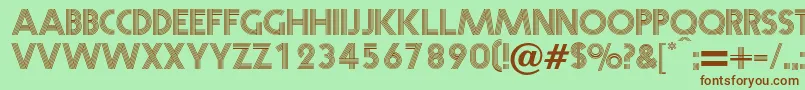 Prisma Font – Brown Fonts on Green Background