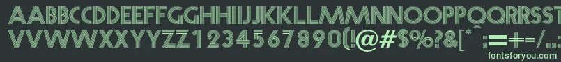 Prisma Font – Green Fonts on Black Background