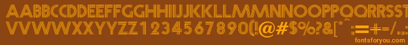 Czcionka Prisma – pomarańczowe czcionki na brązowym tle