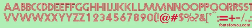 Prisma Font – Red Fonts on Green Background