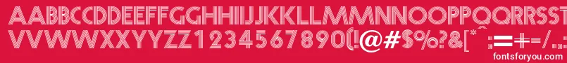 Prisma Font – White Fonts on Red Background