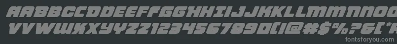 Шрифт Victorycomicsexpandital – серые шрифты на чёрном фоне