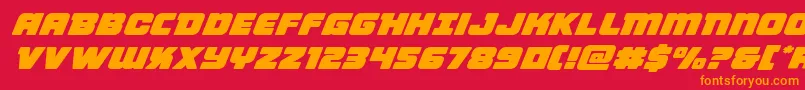 Victorycomicsexpandital Font – Orange Fonts on Red Background