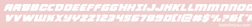 Fonte Victorycomicsexpandital – fontes brancas em um fundo rosa
