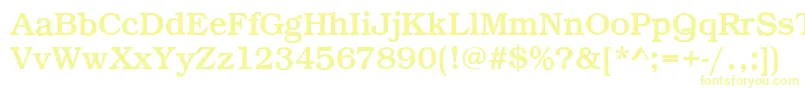 BookRegular-fontti – keltaiset fontit valkoisella taustalla