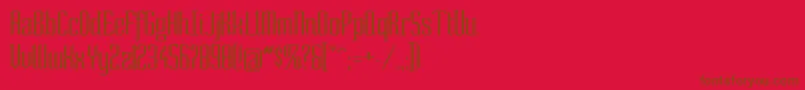 Sonorm Font – Brown Fonts on Red Background