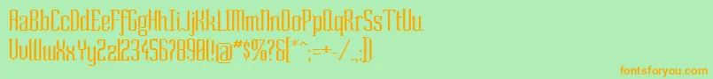 Sonorm Font – Orange Fonts on Green Background