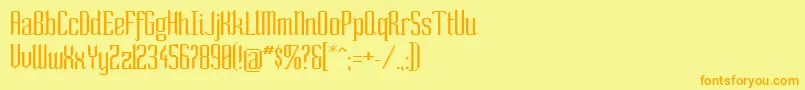 Sonorm Font – Orange Fonts on Yellow Background