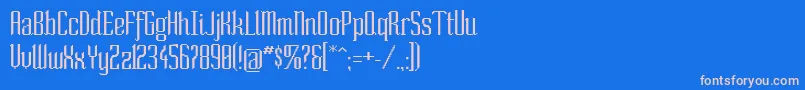 フォントSonorm – ピンクの文字、青い背景