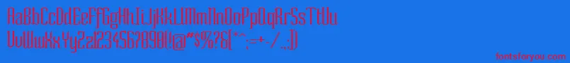Sonorm Font – Red Fonts on Blue Background