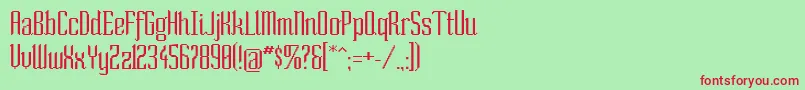 Sonorm Font – Red Fonts on Green Background