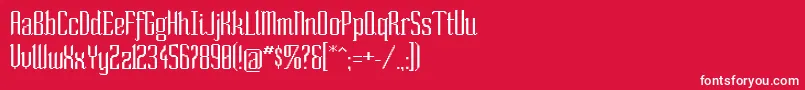Sonorm Font – White Fonts on Red Background