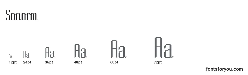 Sonorm Font Sizes
