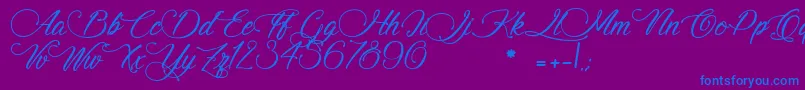 SignatureOfTheAncient Font – Blue Fonts on Purple Background