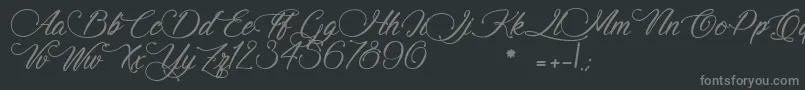 SignatureOfTheAncient Font – Gray Fonts on Black Background