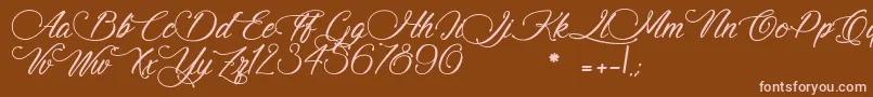 SignatureOfTheAncient Font – Pink Fonts on Brown Background