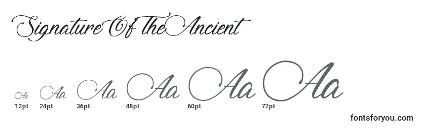 SignatureOfTheAncient Font Sizes
