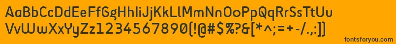 SciflySans Font – Black Fonts on Orange Background